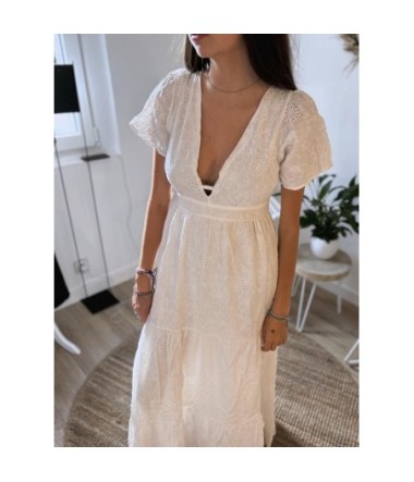 Robe longue broderie